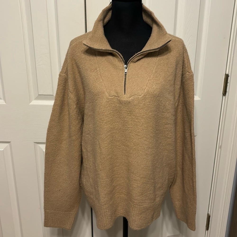 Noir Plus Quarter Zip Pullover Sweater